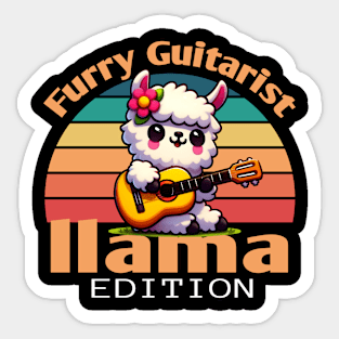 Furry Guitarist - llama edition Sticker